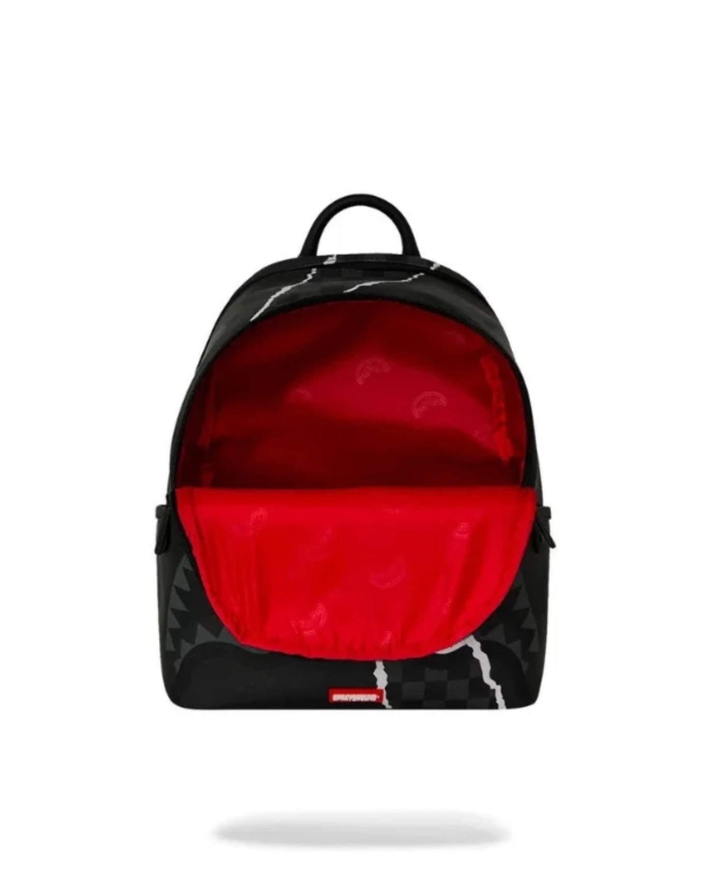 SPRAYGROUND CENTER RIP REVEALING GRAY CHECK SAVAGE BACKPACK