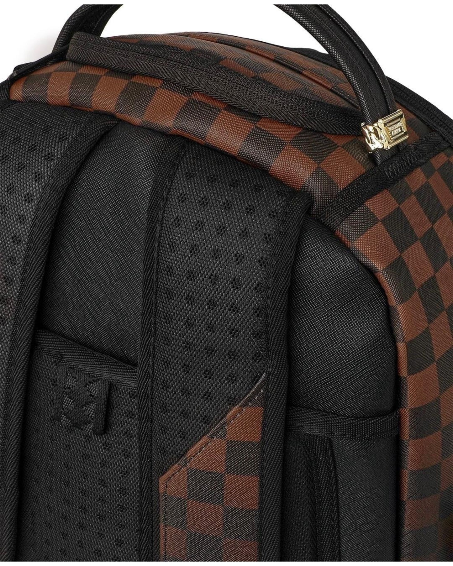 SPRAYGROUND BROWN CHECK GHOST DRIP BACKPACK