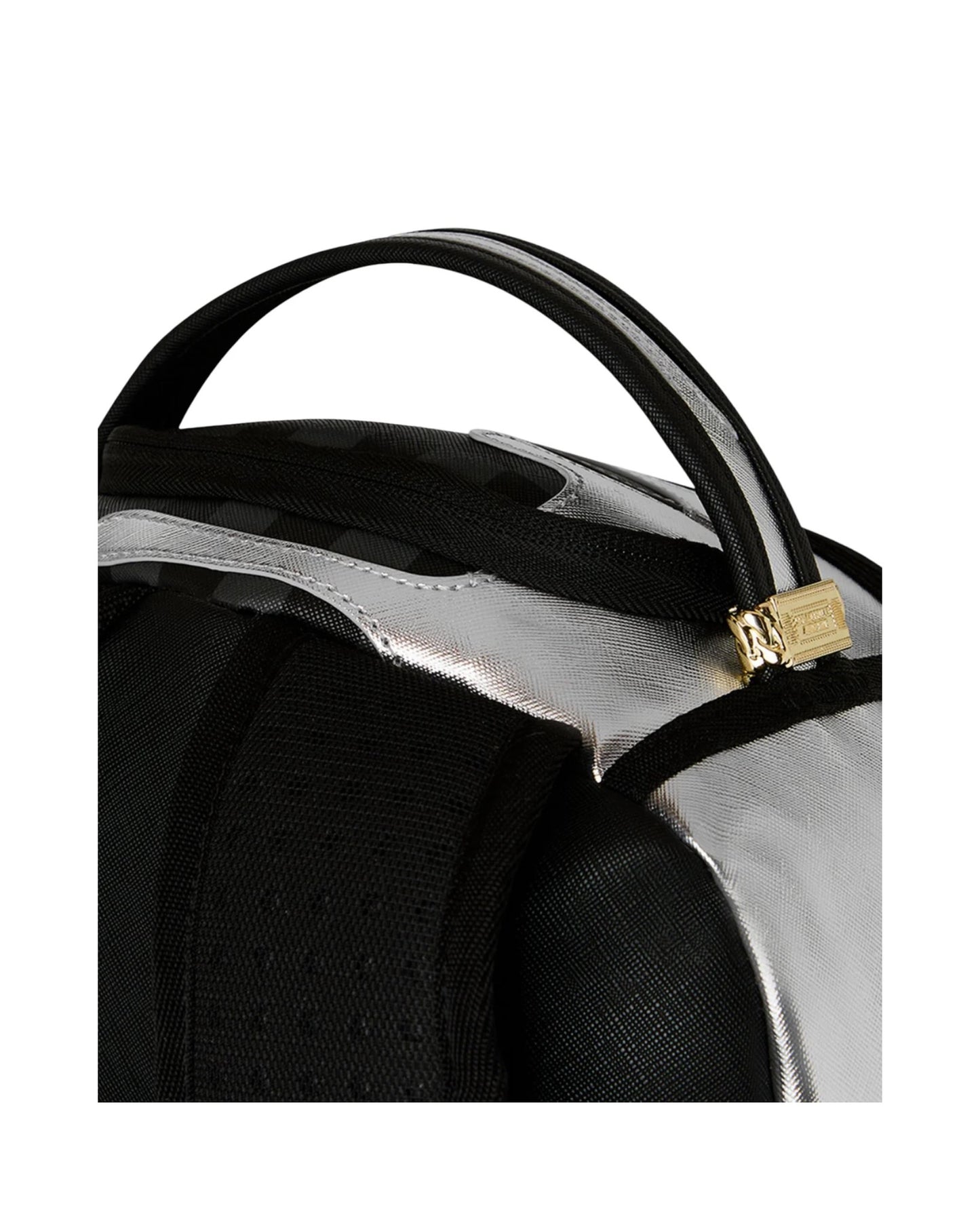 SPRAYGROUND SILVER SIDE DRIP BLACK CHECK DLXSV BACKPACK