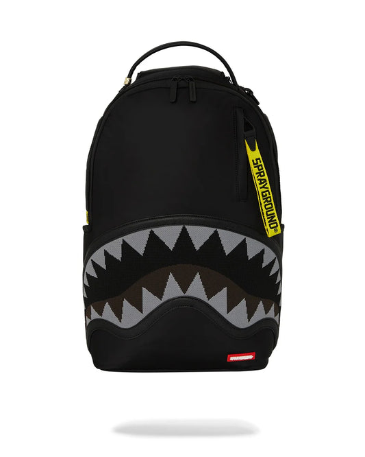 SHARK CENTRAL YELLOW TAPE SATIN BACKPACK