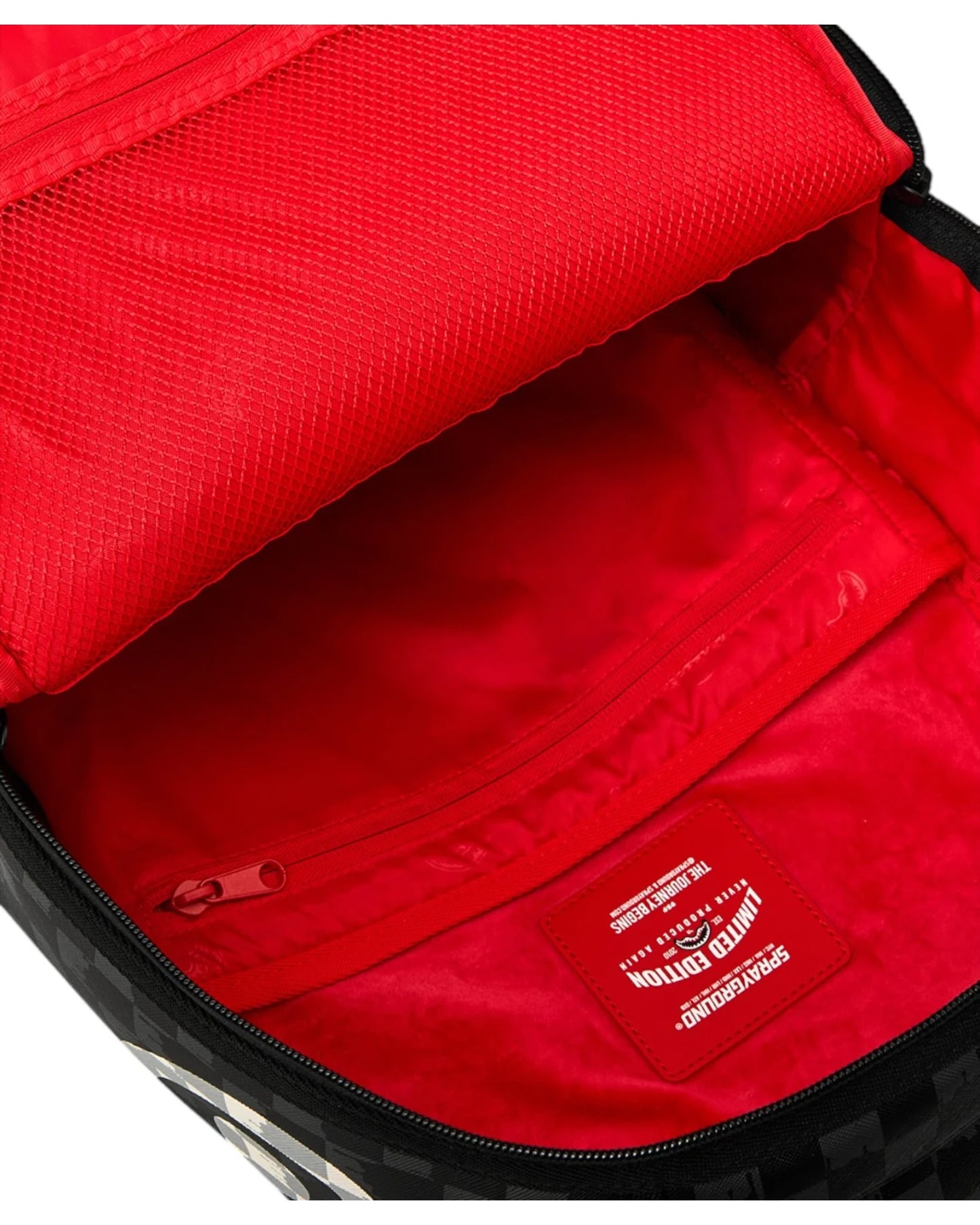SPRAYGROUND BLACK AND WHITE DRIP CHECK BACKPACK