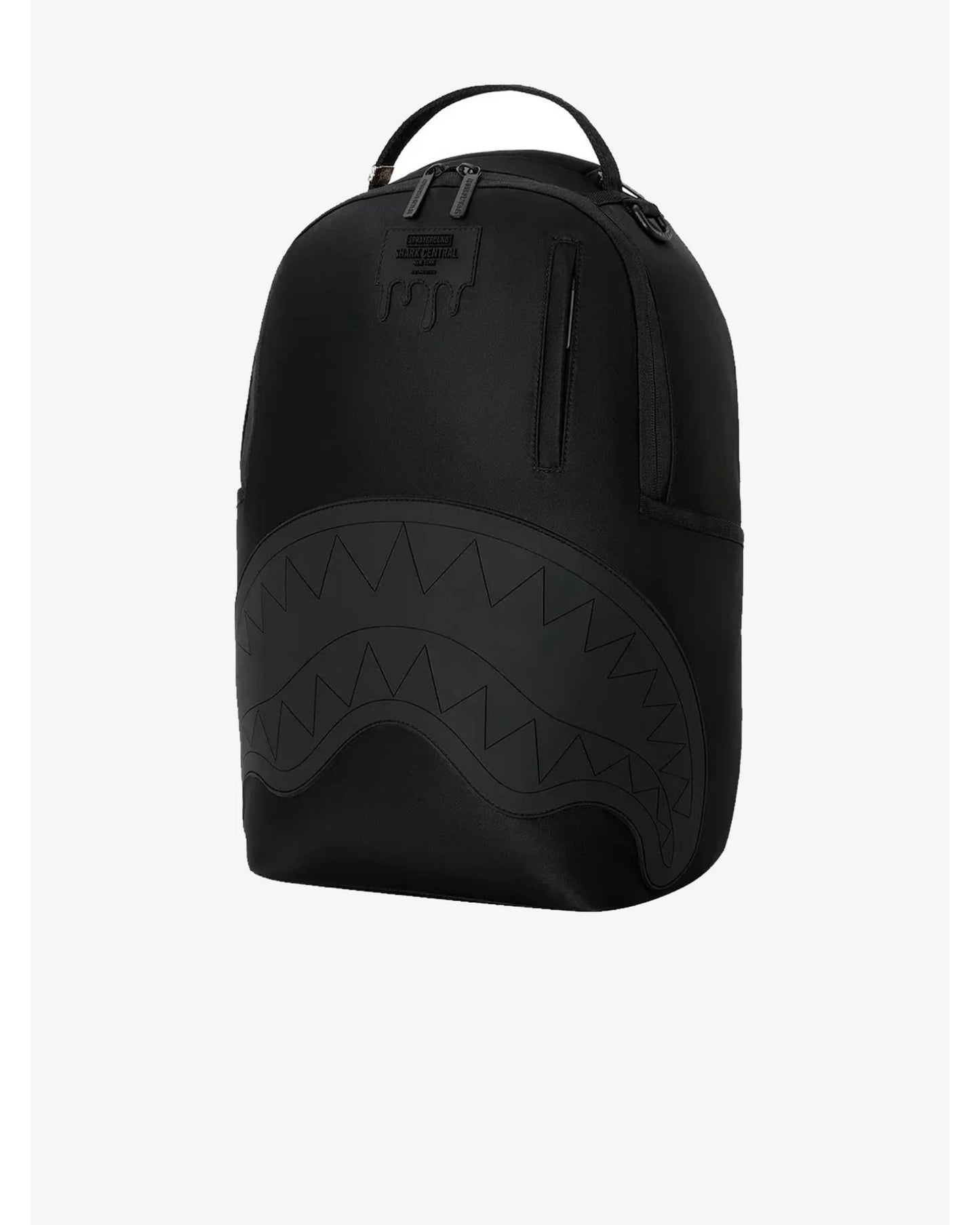 SPRAYGROUND SHARK CENTRAL BLACKED OUT EMBOSSED NYLON BACKPACK