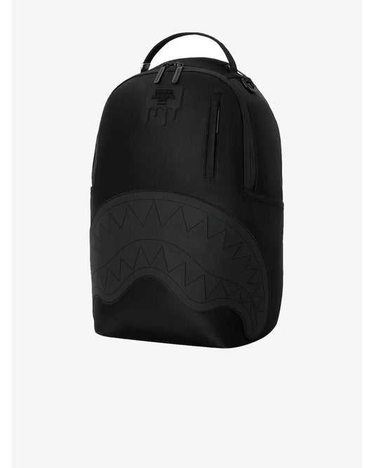 SPRAYGROUND SHARK CENTRAL BLACKED OUT EMBOSSED NYLON BACKPACK