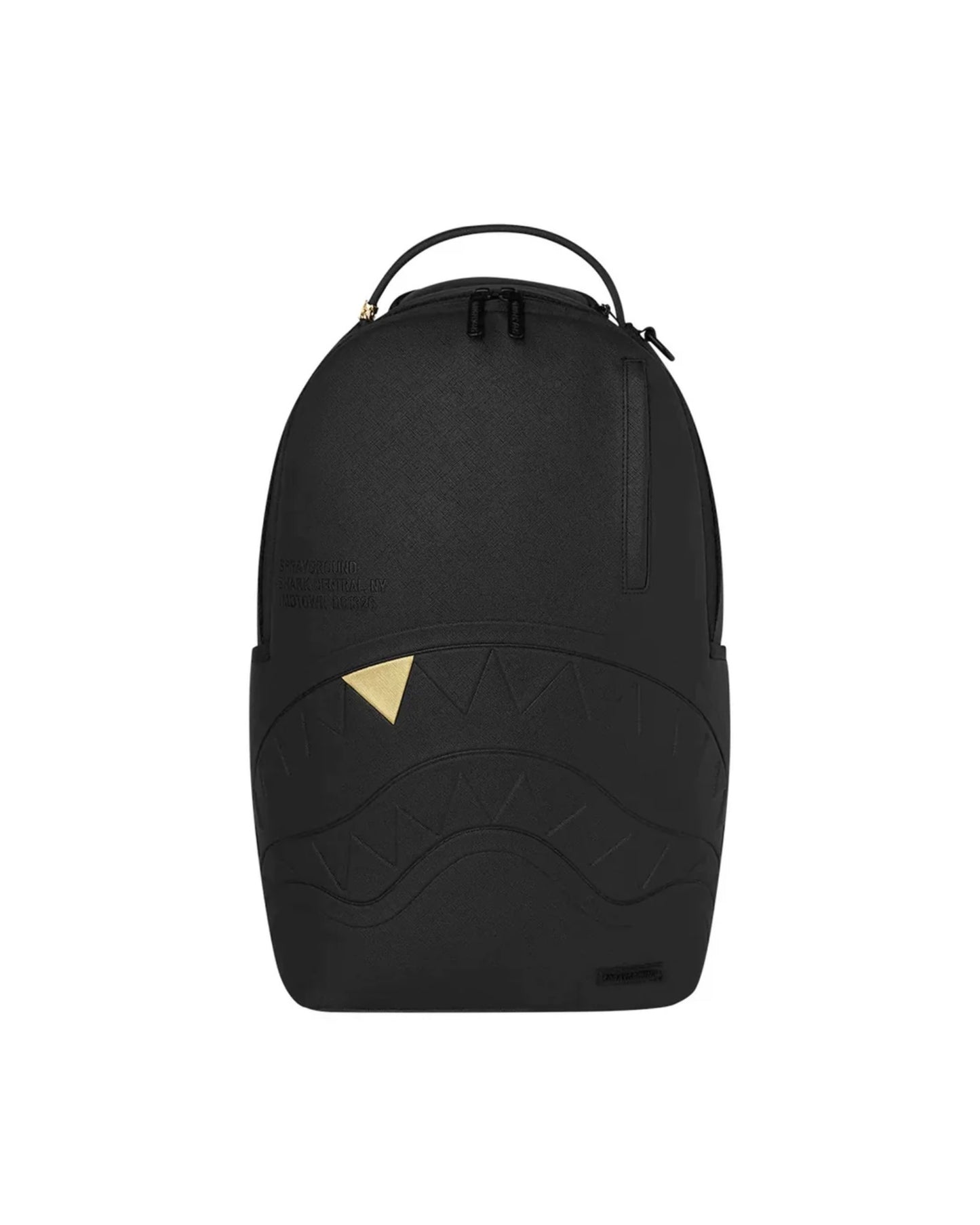 SPRAYGROUND BLACKED OUT EMBOSSED GOLD TOOTH BACKPACK