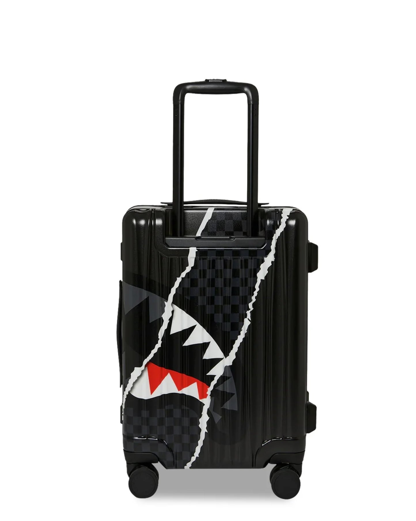 SPRAYGROUND CENTER RIP REVEALING GRAY CHECK CARRY-ON LUGGAGE