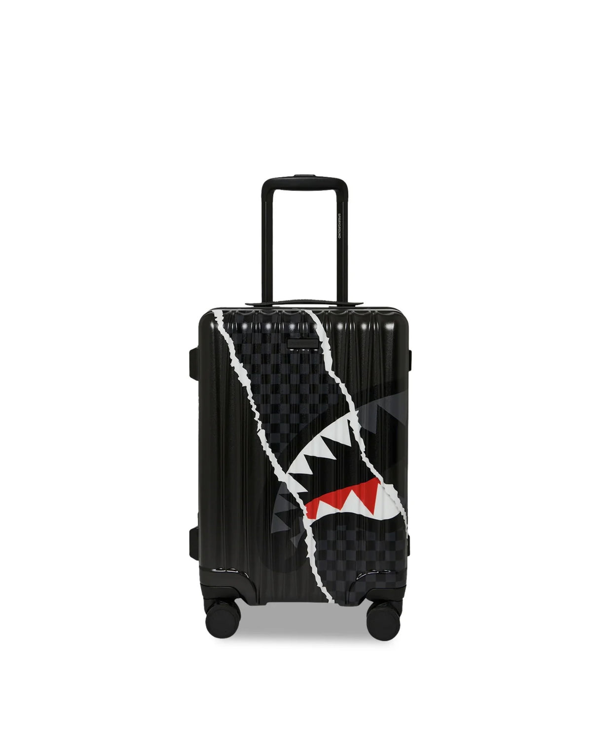 SPRAYGROUND CENTER RIP REVEALING GRAY CHECK CARRY-ON LUGGAGE