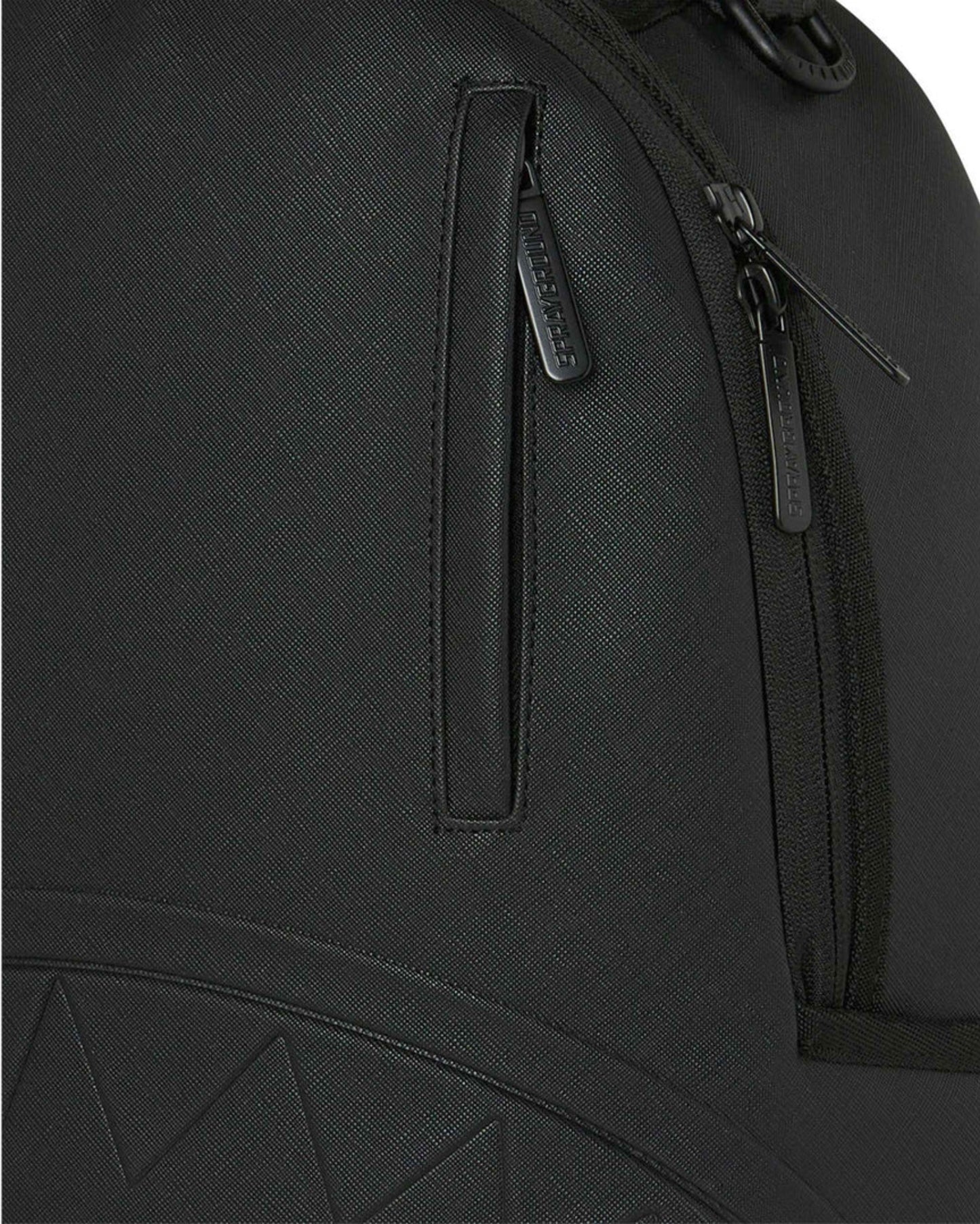 SPRAYGROUND BLACKED OUT EMBOSSED GOLD TOOTH BACKPACK