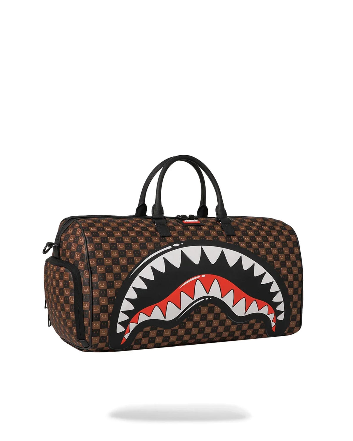 SPRAYGROUND SHARKS IN PARIS WTF BUBBLE BROWN CHECK DUFFLE