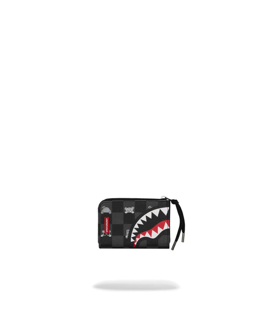 SPRAYGROUND GRAY PEEKING CHARACTER CHECK WALLET