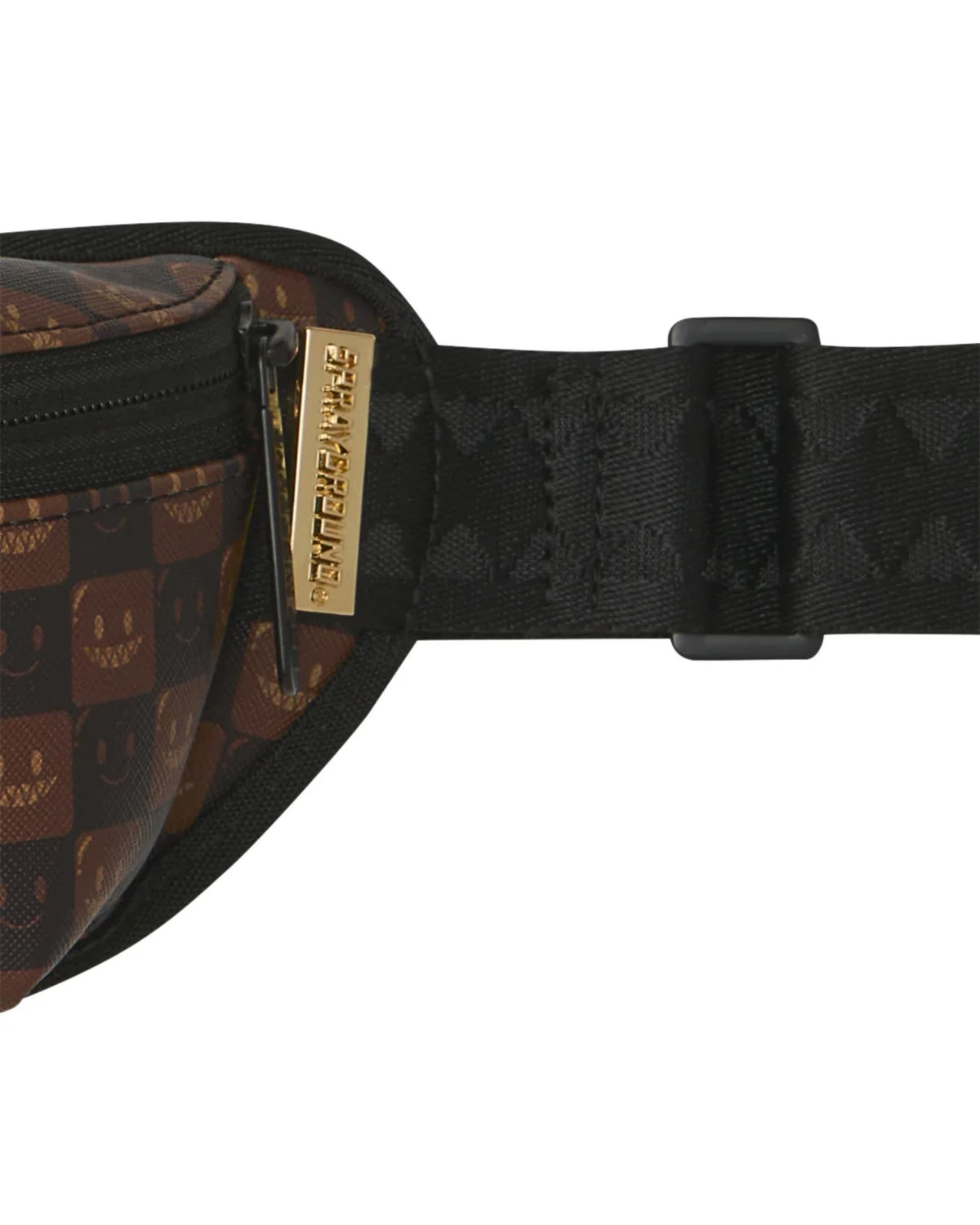 SPRAYGROUND SHARKS IN PARIS WTF BUBBLE BROWN CHECK CROSSBODY