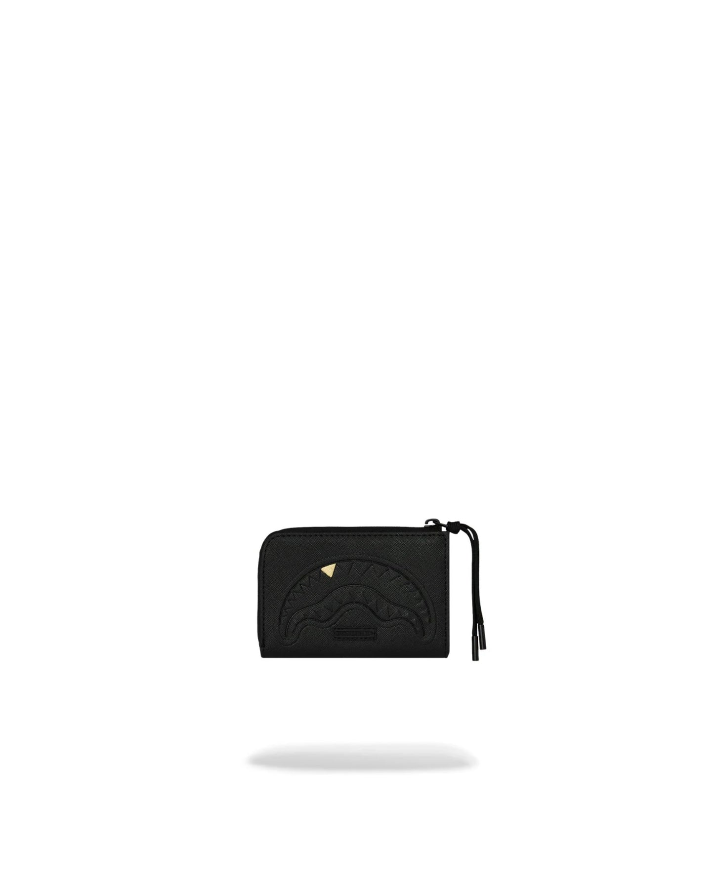 SPRAYGROUND BLACKED OUT EMBOSSED GOLD TOOTH WALLET