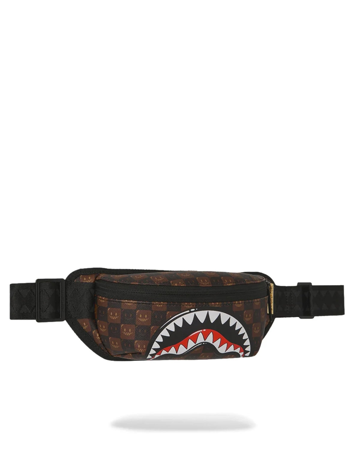 SPRAYGROUND SHARKS IN PARIS WTF BUBBLE BROWN CHECK CROSSBODY
