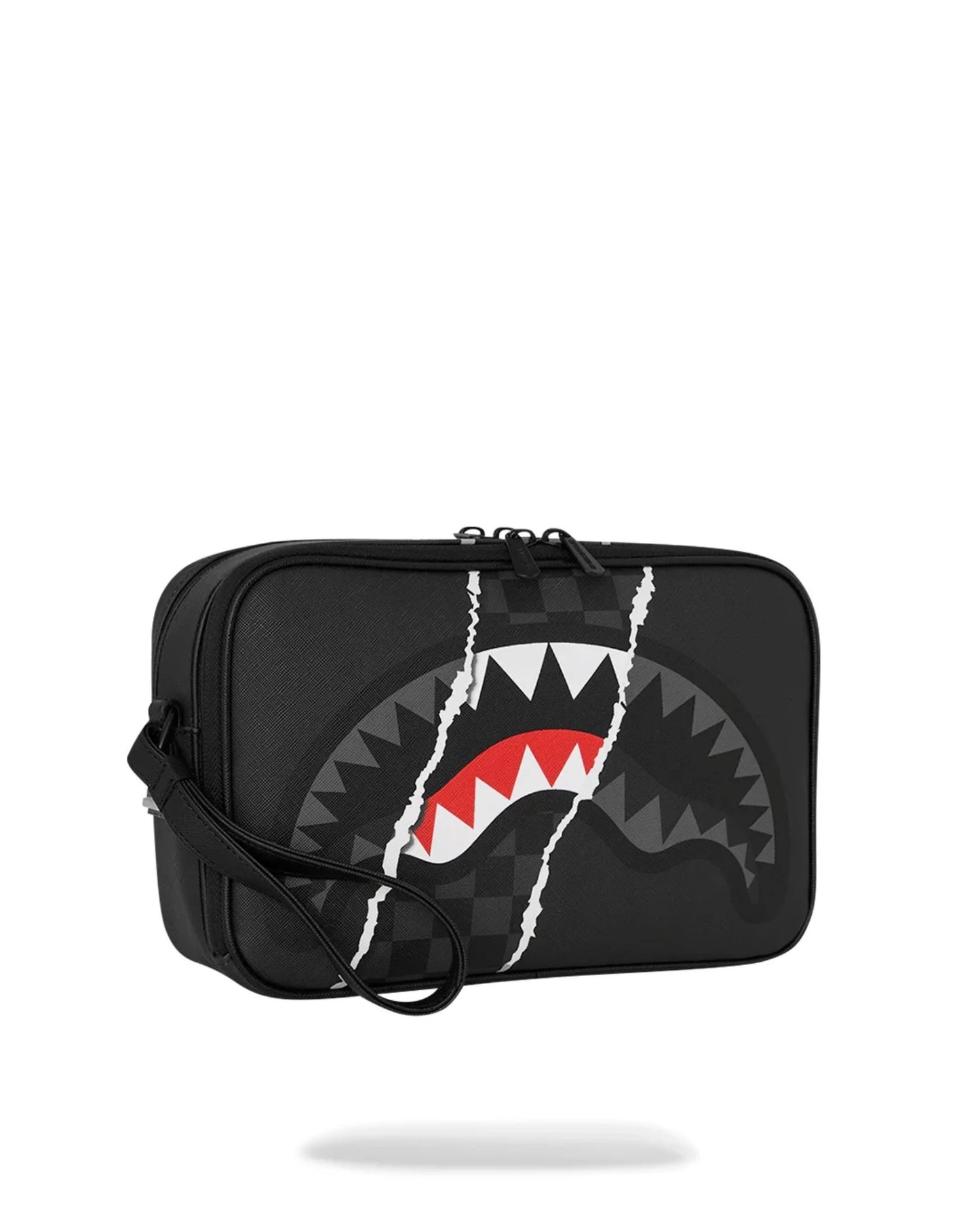 SPRAYGROUND CENTER RIP REVEALING GRAY CHECK TOILETRY BRICK