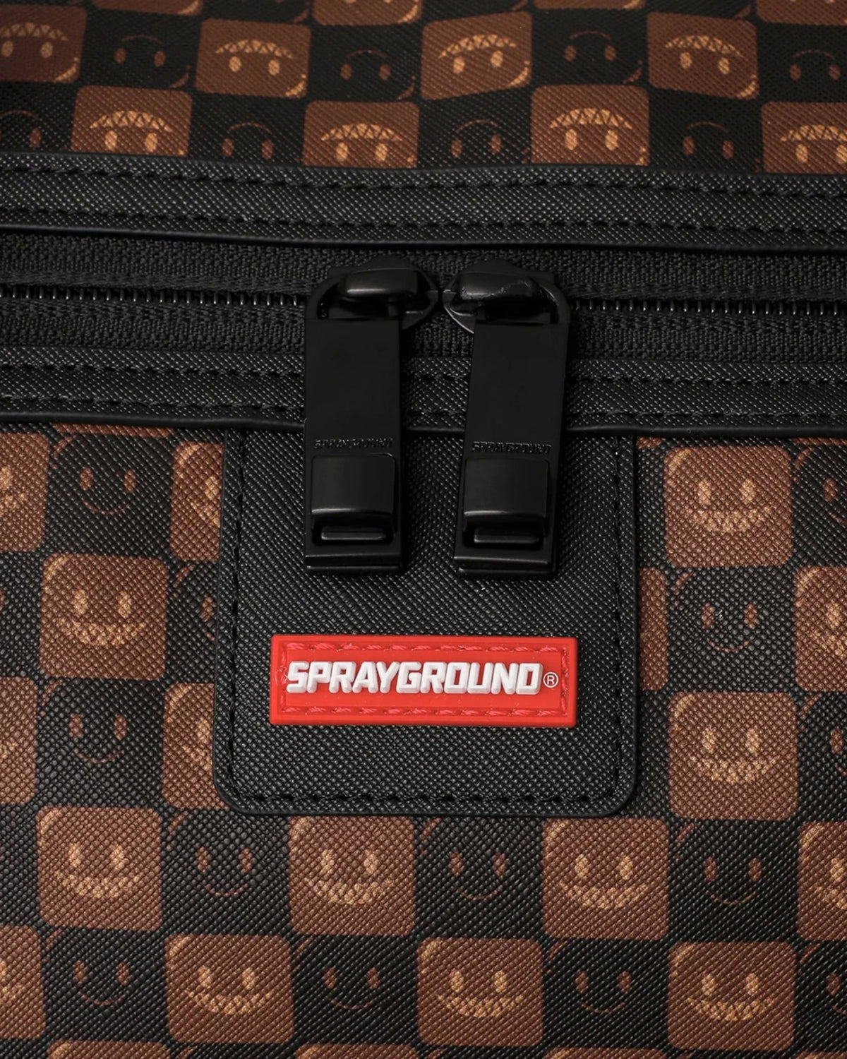 SPRAYGROUND SHARKS IN PARIS WTF BUBBLE BROWN CHECK DUFFLE