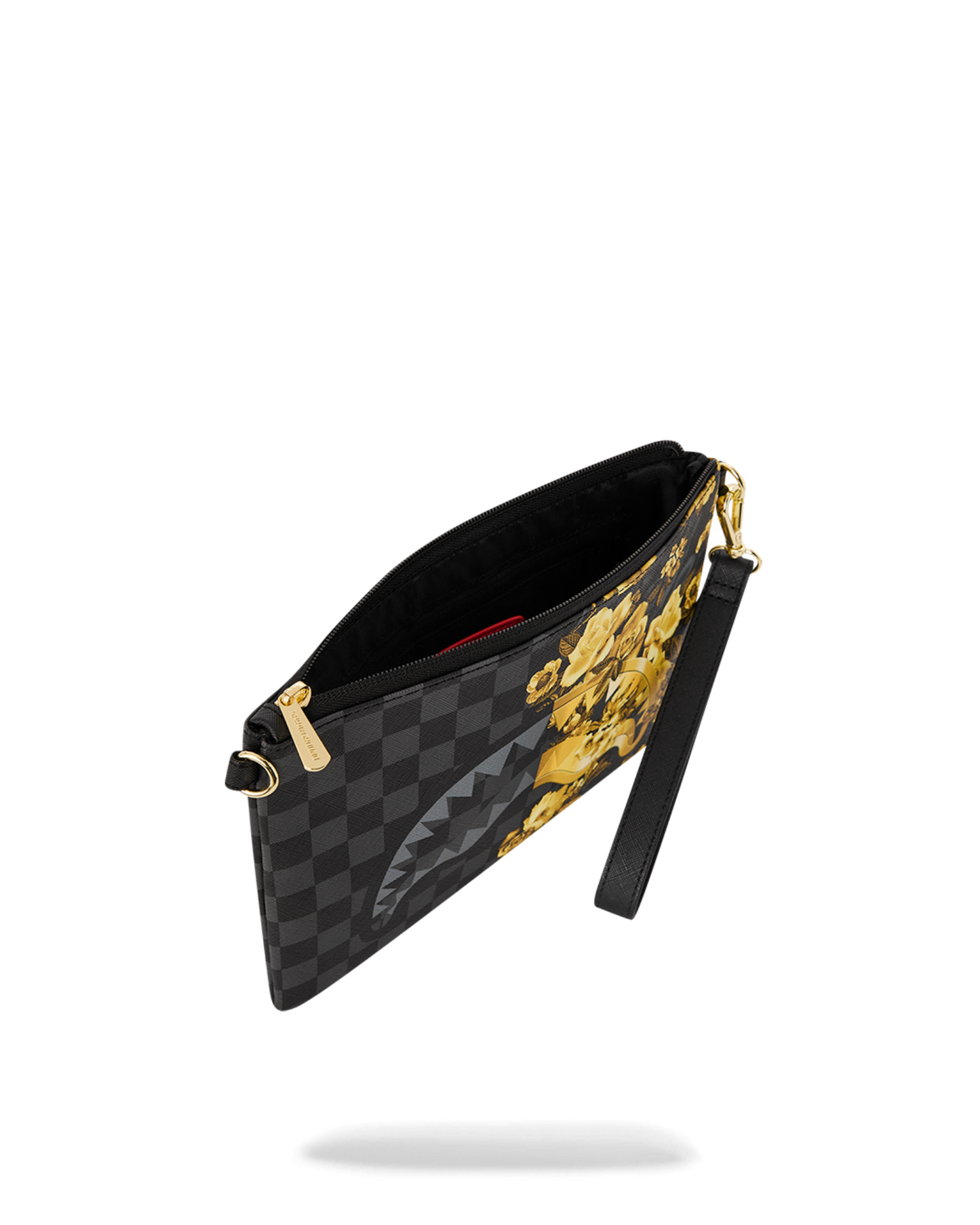 SPRAYGROUND GOLD FLORAL REMIX CROSSOVER CLUTCH