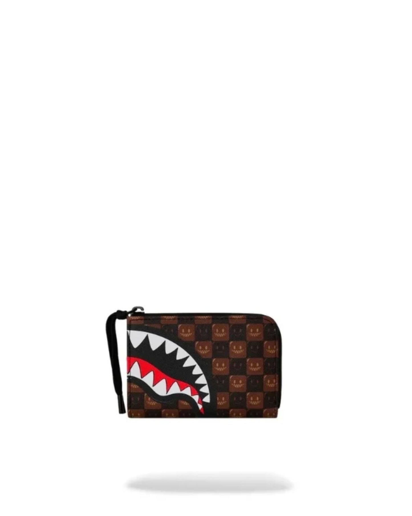 SPRAYGROUND SHARKS IN PARIS WTF BUBBLE BROWN CHECK WALLET
