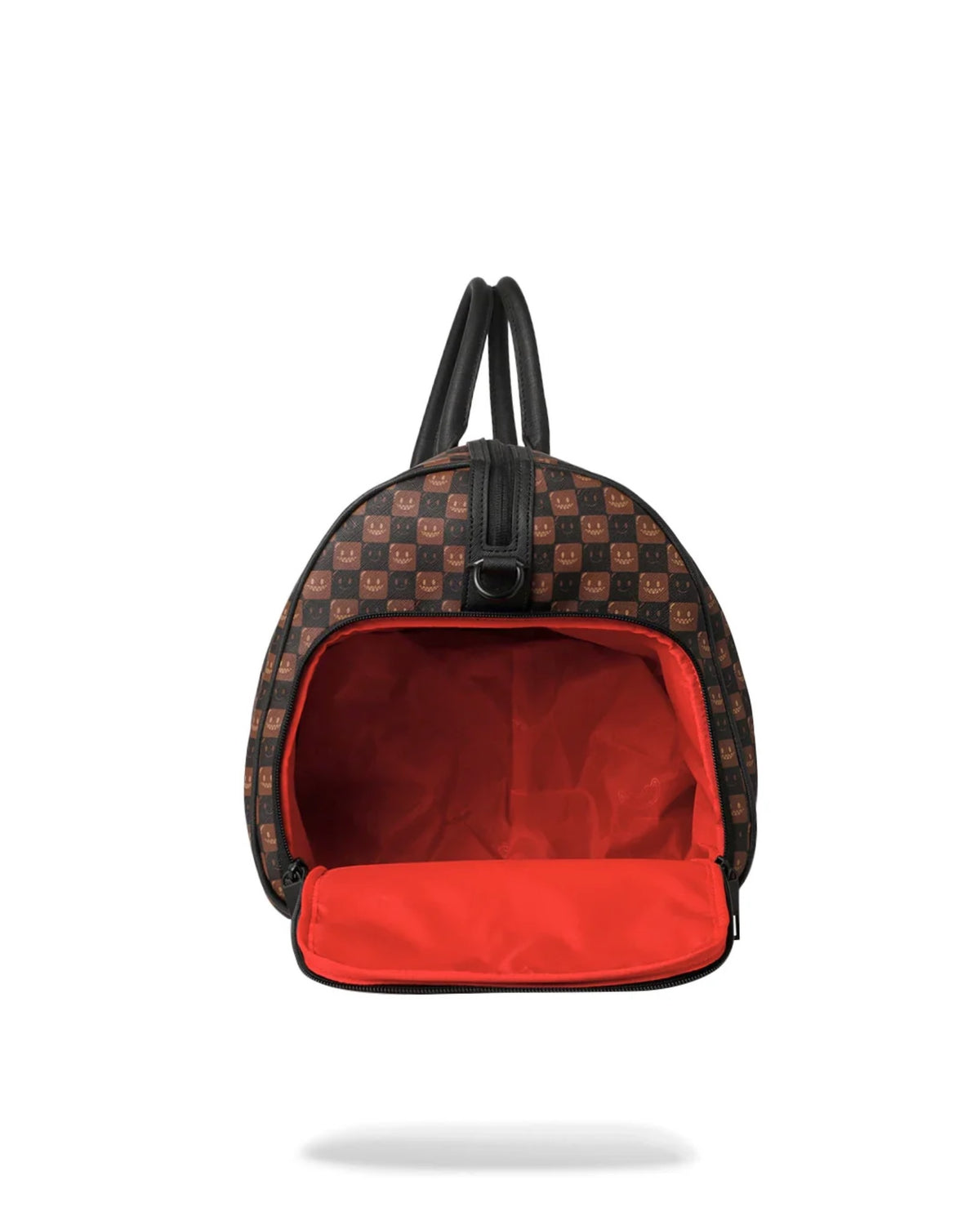 SPRAYGROUND SHARKS IN PARIS WTF BUBBLE BROWN CHECK DUFFLE