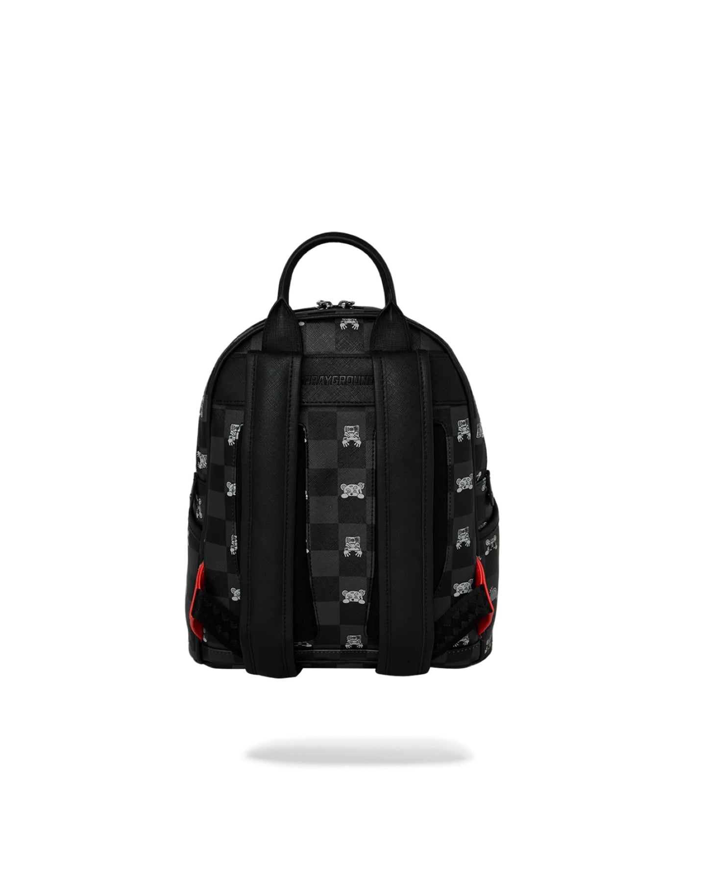 SPRAYGROUND GRAY PEEKING CHARACTER CHECK SAVAGE BACKPACK